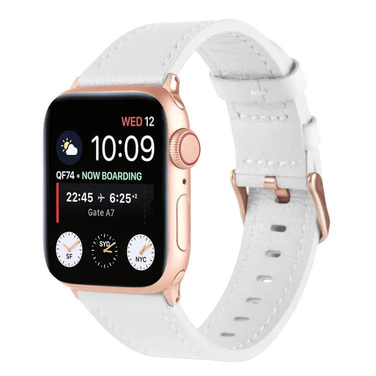 Dây đồng hồ da thật đa năng cho Apple Watch Series, 7 45mm / 6&SE&5&4 44mm / 3&2&1 42mm, 7 41mm / 6&SE&5&4 40mm / 3&2&1 38mm