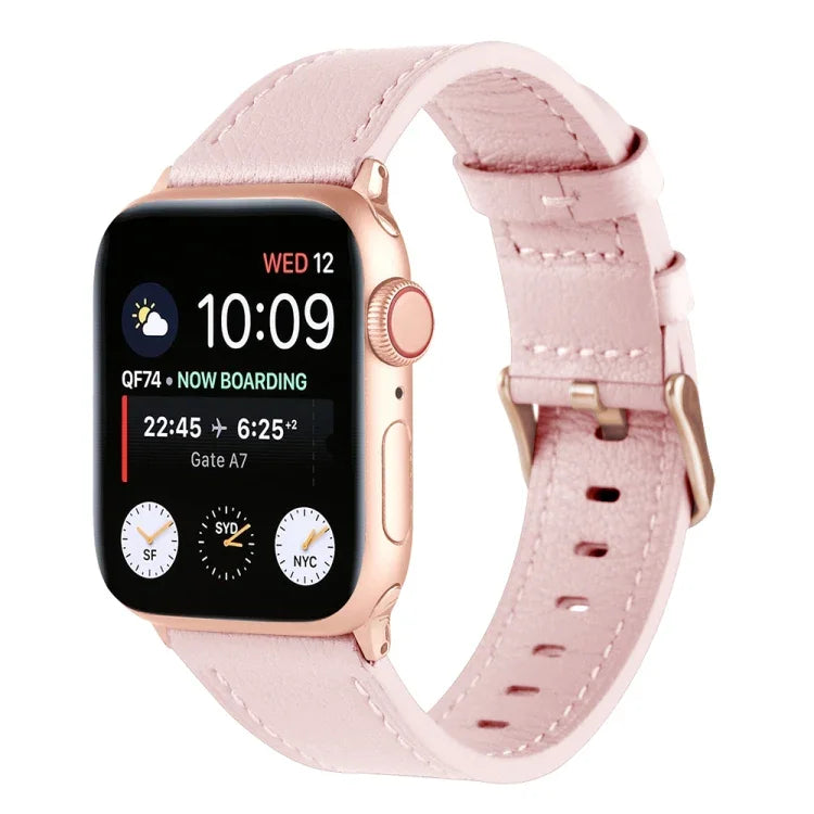 Dây đồng hồ da thật đa năng cho Apple Watch Series, 7 45mm / 6&SE&5&4 44mm / 3&2&1 42mm, 7 41mm / 6&SE&5&4 40mm / 3&2&1 38mm