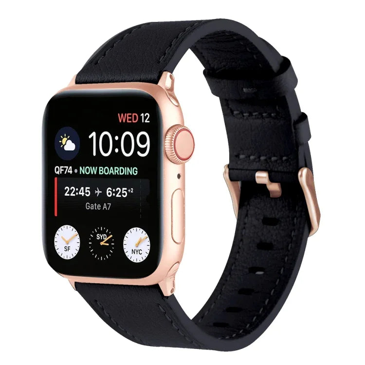 Dây đồng hồ da thật đa năng cho Apple Watch Series, 7 45mm / 6&SE&5&4 44mm / 3&2&1 42mm, 7 41mm / 6&SE&5&4 40mm / 3&2&1 38mm