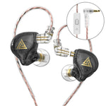 Tai nghe có dây âm thanh bass HiFi QKZ AK6 PLUS, cáp âm thanh tháo rời, bass mạnh, có mic, không mic