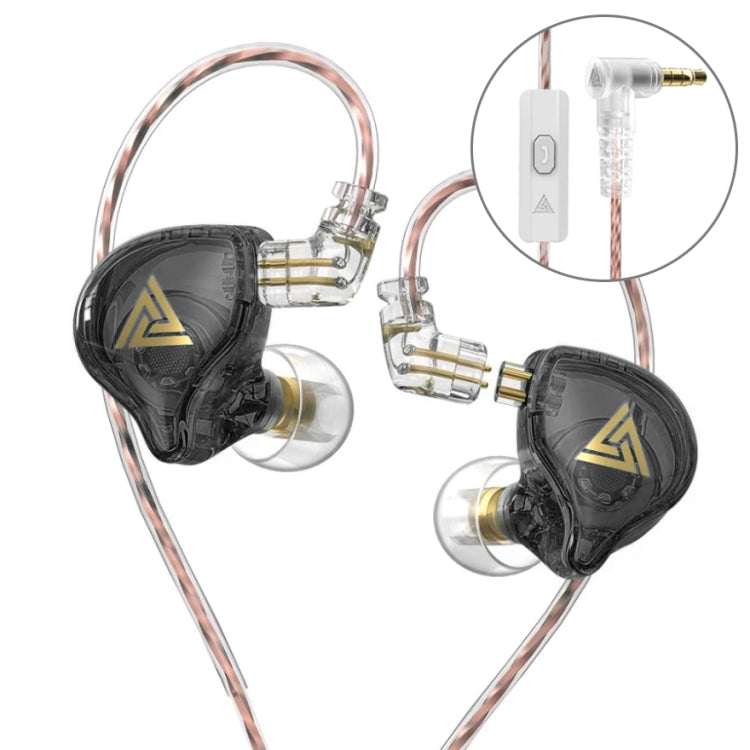 Tai nghe có dây âm thanh bass HiFi QKZ AK6 PLUS, cáp âm thanh tháo rời, bass mạnh, có mic, không mic