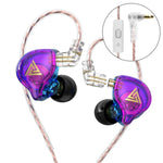 Tai nghe có dây âm thanh bass HiFi QKZ AK6 PLUS, cáp âm thanh tháo rời, bass mạnh, có mic, không mic