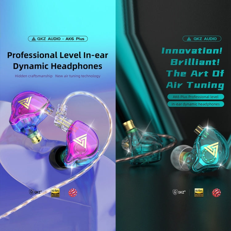 Tai nghe có dây âm thanh bass HiFi QKZ AK6 PLUS, cáp âm thanh tháo rời, bass mạnh, có mic, không mic