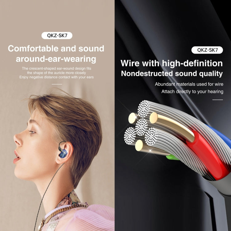 Tai nghe thể thao in-ear 3.5mm driver đồng QKZ SK7 có dây stereo HIFI, có mic
