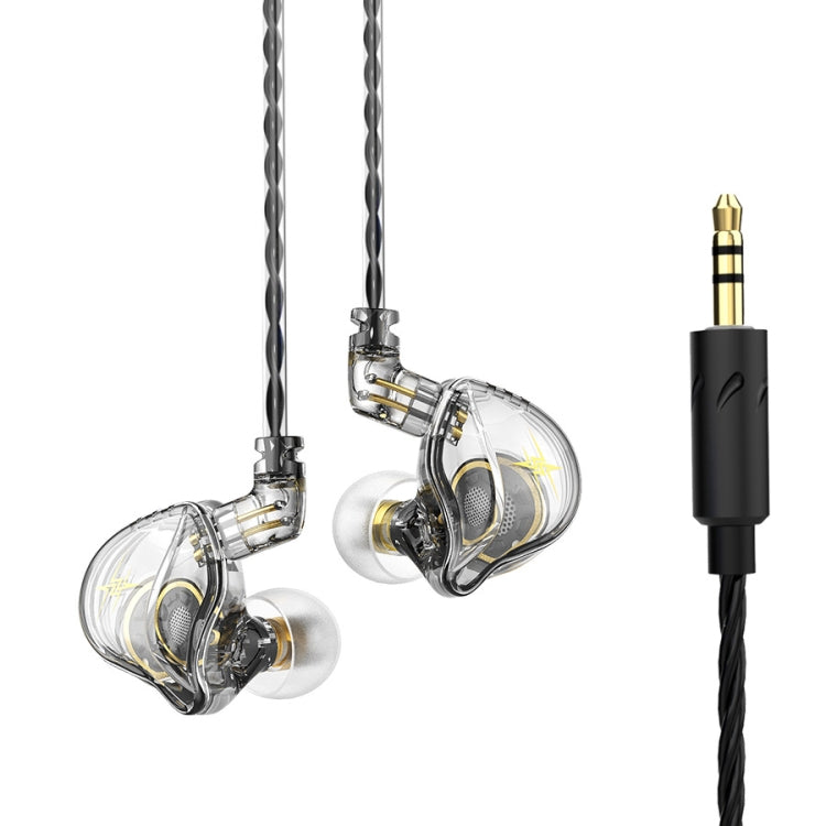 Tai nghe in-ear thể thao có dây điều khiển cắm QKZ ZXT stereo HIFI stage monitor, phiên bản tiêu chuẩn, có mic