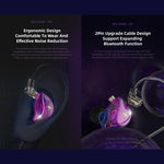 Tai nghe in-ear thể thao có dây điều khiển cắm QKZ ZXT stereo HIFI stage monitor, phiên bản tiêu chuẩn, có mic