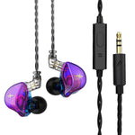 Tai nghe in-ear thể thao có dây điều khiển cắm QKZ ZXT stereo HIFI stage monitor, phiên bản tiêu chuẩn, có mic