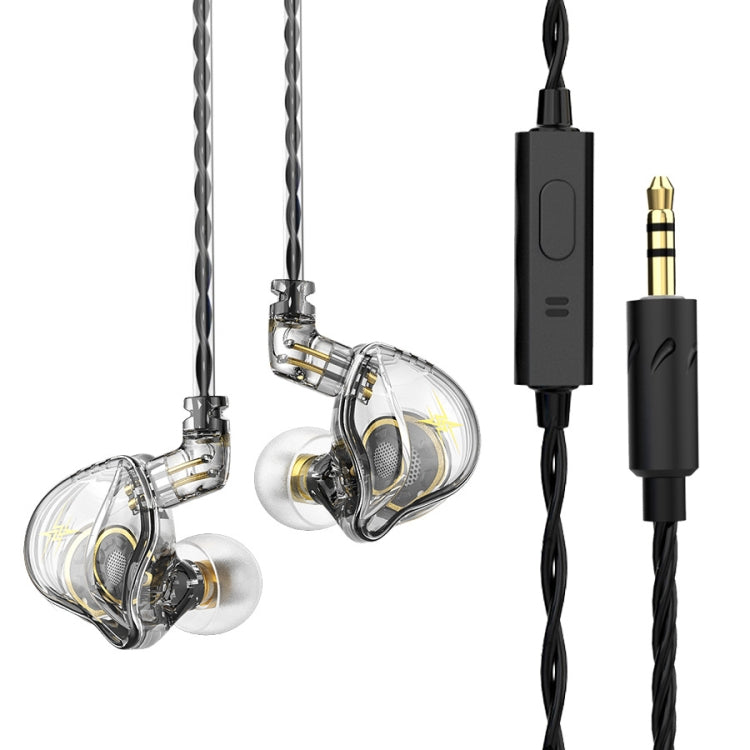 Tai nghe in-ear thể thao có dây điều khiển cắm QKZ ZXT stereo HIFI stage monitor, phiên bản tiêu chuẩn, có mic