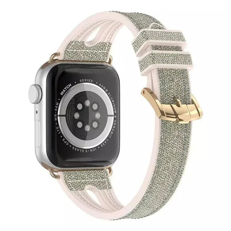 Dây đồng hồ mảnh lấp lánh cho Apple Watch Series, 7 45mm / 6&SE&5&4 44mm / 3&2&1 42mm, 7 41mm / 6&SE&5&4 40mm / 3&2&1 38mm