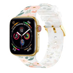 Dây đồng hồ trong suốt khóa vuông cho Apple Watch Series, 7 45mm / 6&SE&5&4 44mm / 3&2&1 42mm, 7 41mm / 6&SE&5&4 40mm / 3&2&1 38mm