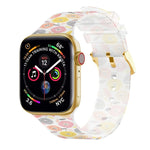 Dây đồng hồ trong suốt khóa vuông cho Apple Watch Series, 7 45mm / 6&SE&5&4 44mm / 3&2&1 42mm, 7 41mm / 6&SE&5&4 40mm / 3&2&1 38mm