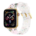 Dây đồng hồ trong suốt khóa vuông cho Apple Watch Series, 7 45mm / 6&SE&5&4 44mm / 3&2&1 42mm, 7 41mm / 6&SE&5&4 40mm / 3&2&1 38mm