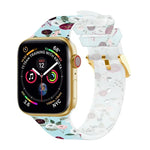 Dây đồng hồ trong suốt khóa vuông cho Apple Watch Series, 7 45mm / 6&SE&5&4 44mm / 3&2&1 42mm, 7 41mm / 6&SE&5&4 40mm / 3&2&1 38mm