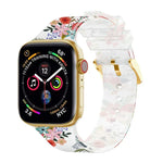 Dây đồng hồ trong suốt khóa vuông cho Apple Watch Series, 7 45mm / 6&SE&5&4 44mm / 3&2&1 42mm, 7 41mm / 6&SE&5&4 40mm / 3&2&1 38mm
