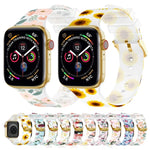 Dây đồng hồ trong suốt khóa vuông cho Apple Watch Series, 7 45mm / 6&SE&5&4 44mm / 3&2&1 42mm, 7 41mm / 6&SE&5&4 40mm / 3&2&1 38mm