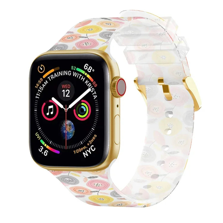 Dây đồng hồ trong suốt khóa vuông cho Apple Watch Series, 7 45mm / 6&SE&5&4 44mm / 3&2&1 42mm, 7 41mm / 6&SE&5&4 40mm / 3&2&1 38mm
