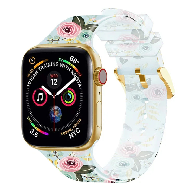 Dây đồng hồ trong suốt khóa vuông cho Apple Watch Series, 7 45mm / 6&SE&5&4 44mm / 3&2&1 42mm, 7 41mm / 6&SE&5&4 40mm / 3&2&1 38mm