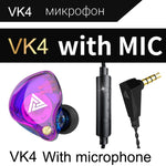 Tai nghe nhét tai QKZ VK4 HiFi Subwoofer điều khiển bằng dây kèm mic
