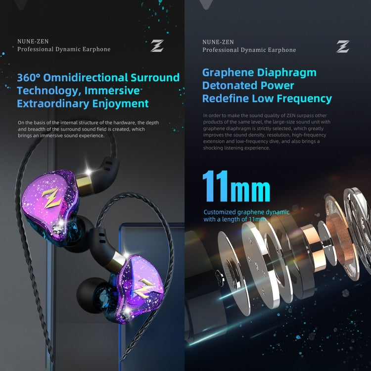 Tai nghe nhét tai QKZ ZEN Subwoofer điều khiển bằng dây cho âm nhạc, chạy bộ, thể thao kèm mic