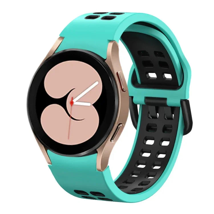 Double-row Hole Two-color Silicone Watch Band, For Samsung Galaxy Watch 5 40mm, For Samsung Galaxy Watch 5 Pro 45mm