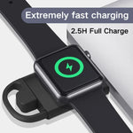 Sạc đồng hồ thông minh không dây di động T09-A Dual USB cho Apple Watch Series, Dành cho Apple Watch Series