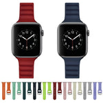 Dây đồng hồ silicone màu đơn cho Apple Watch Series, 7 45mm / 6&SE&5&4 44mm / 3&2&1 42mm, 7 41mm / 6&SE&5&4 40mm / 3&2&1 38mm
