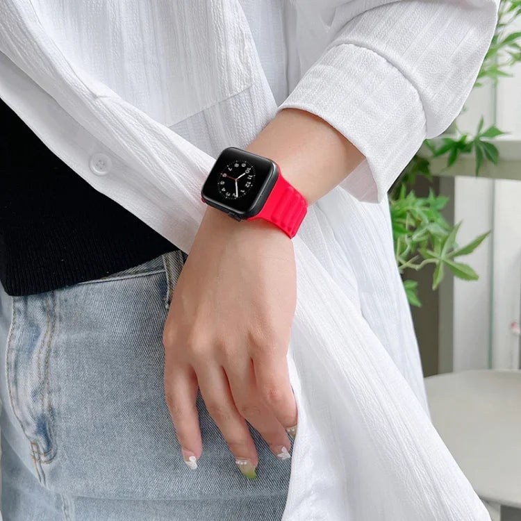 Dây đồng hồ silicone màu đơn cho Apple Watch Series, 7 45mm / 6&SE&5&4 44mm / 3&2&1 42mm, 7 41mm / 6&SE&5&4 40mm / 3&2&1 38mm