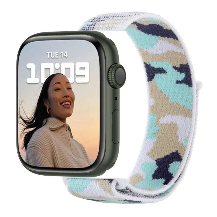 Dây đồng hồ vòng nylon cho Apple Watch Series, 7 45mm / 6&SE&5&4 44mm / 3&2&1 42mm, 7 41mm / 6&SE&5&4 40mm / 3&2&1 38mm