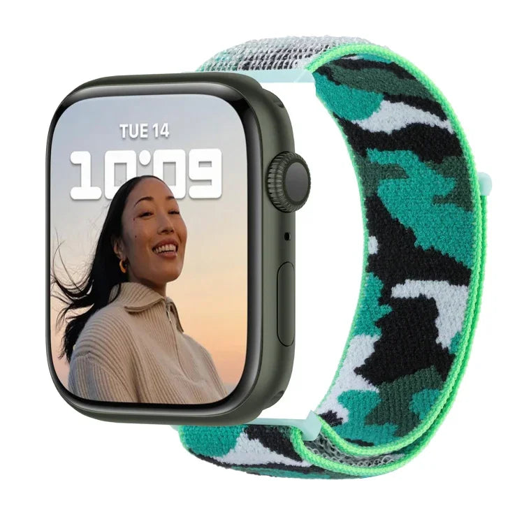 Dây đồng hồ vòng nylon cho Apple Watch Series, 7 45mm / 6&SE&5&4 44mm / 3&2&1 42mm, 7 41mm / 6&SE&5&4 40mm / 3&2&1 38mm