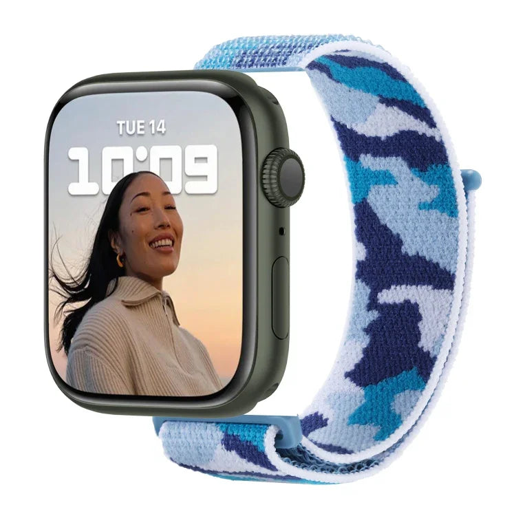 Dây đồng hồ vòng nylon cho Apple Watch Series, 7 45mm / 6&SE&5&4 44mm / 3&2&1 42mm, 7 41mm / 6&SE&5&4 40mm / 3&2&1 38mm