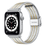 Dây đồng hồ thép cho Apple Watch Series, 7 45mm / 6&SE&5&4 44mm / 3&2&1 42mm, 7 41mm / 6&SE&5&4 40mm / 3&2&1 38mm