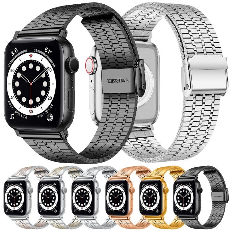 Dây đồng hồ thép cho Apple Watch Series, 7 45mm / 6&SE&5&4 44mm / 3&2&1 42mm, 7 41mm / 6&SE&5&4 40mm / 3&2&1 38mm