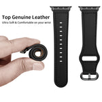 Dây đeo đồng hồ bằng da thật cho Apple Watch Series, 7 45mm / 6&SE&5&4 44mm / 3&2&1 42mm, 7 41mm / 6&SE&5&4 40mm / 3&2&1 38mm