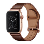 Dây đeo đồng hồ bằng da thật cho Apple Watch Series, 7 45mm / 6&SE&5&4 44mm / 3&2&1 42mm, 7 41mm / 6&SE&5&4 40mm / 3&2&1 38mm