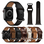 Dây đeo đồng hồ bằng da thật cho Apple Watch Series, 7 45mm / 6&SE&5&4 44mm / 3&2&1 42mm, 7 41mm / 6&SE&5&4 40mm / 3&2&1 38mm