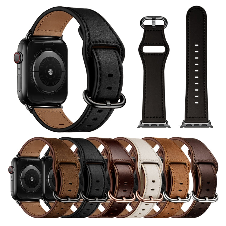 Dây đeo đồng hồ bằng da thật cho Apple Watch Series, 7 45mm / 6&SE&5&4 44mm / 3&2&1 42mm, 7 41mm / 6&SE&5&4 40mm / 3&2&1 38mm