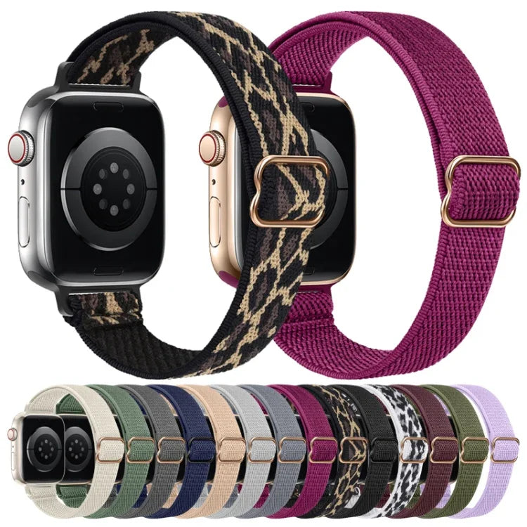 Dây đồng hồ nylon eo nhỏ cho Apple Watch Series, 7 45mm / 6&SE&5&4 44mm / 3&2&1 42mm, 7 41mm / 6&SE&5&4 40mm / 3&2&1 38mm