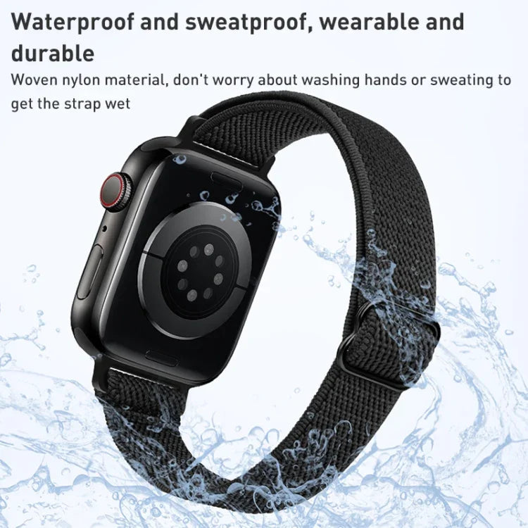 Dây đồng hồ nylon eo nhỏ cho Apple Watch Series, 7 45mm / 6&SE&5&4 44mm / 3&2&1 42mm, 7 41mm / 6&SE&5&4 40mm / 3&2&1 38mm