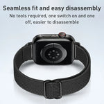 Dây đồng hồ nylon eo nhỏ cho Apple Watch Series, 7 45mm / 6&SE&5&4 44mm / 3&2&1 42mm, 7 41mm / 6&SE&5&4 40mm / 3&2&1 38mm