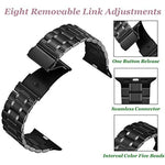 Dây đồng hồ thép không gỉ 5 hạt cho Apple Watch Series, 7 45mm / 6&SE&5&4 44mm / 3&2&1 42mm, 7 41mm / 6&SE&5&4 40mm / 3&2&1 38mm