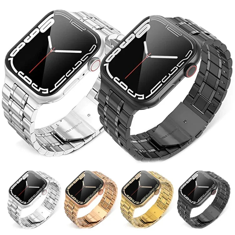 Dây đồng hồ thép không gỉ 5 hạt cho Apple Watch Series, 7 45mm / 6&SE&5&4 44mm / 3&2&1 42mm, 7 41mm / 6&SE&5&4 40mm / 3&2&1 38mm