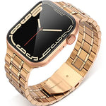 Dây đồng hồ thép không gỉ 5 hạt cho Apple Watch Series, 7 45mm / 6&SE&5&4 44mm / 3&2&1 42mm, 7 41mm / 6&SE&5&4 40mm / 3&2&1 38mm