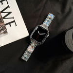 Dây đồng hồ acrylic mạ điện cho Apple Watch Series, 7 45mm / 6&SE&5&4 44mm / 3&2&1 42mm, 7 41mm / 6&SE&5&4 40mm / 3&2&1 38mm