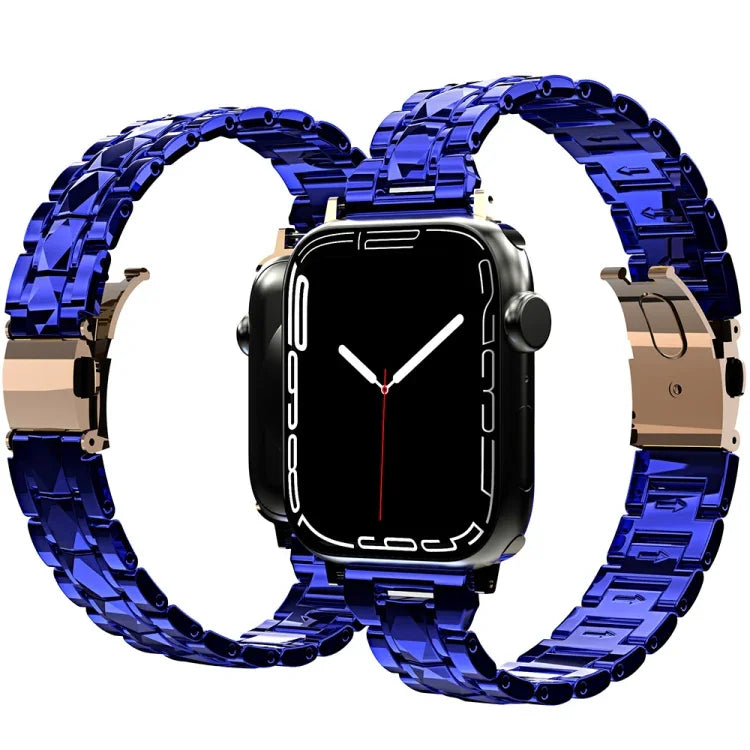 Dây đồng hồ acrylic mạ điện cho Apple Watch Series, 7 45mm / 6&SE&5&4 44mm / 3&2&1 42mm, 7 41mm / 6&SE&5&4 40mm / 3&2&1 38mm