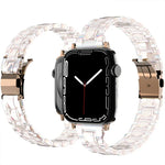 Dây đồng hồ acrylic mạ điện cho Apple Watch Series, 7 45mm / 6&SE&5&4 44mm / 3&2&1 42mm, 7 41mm / 6&SE&5&4 40mm / 3&2&1 38mm