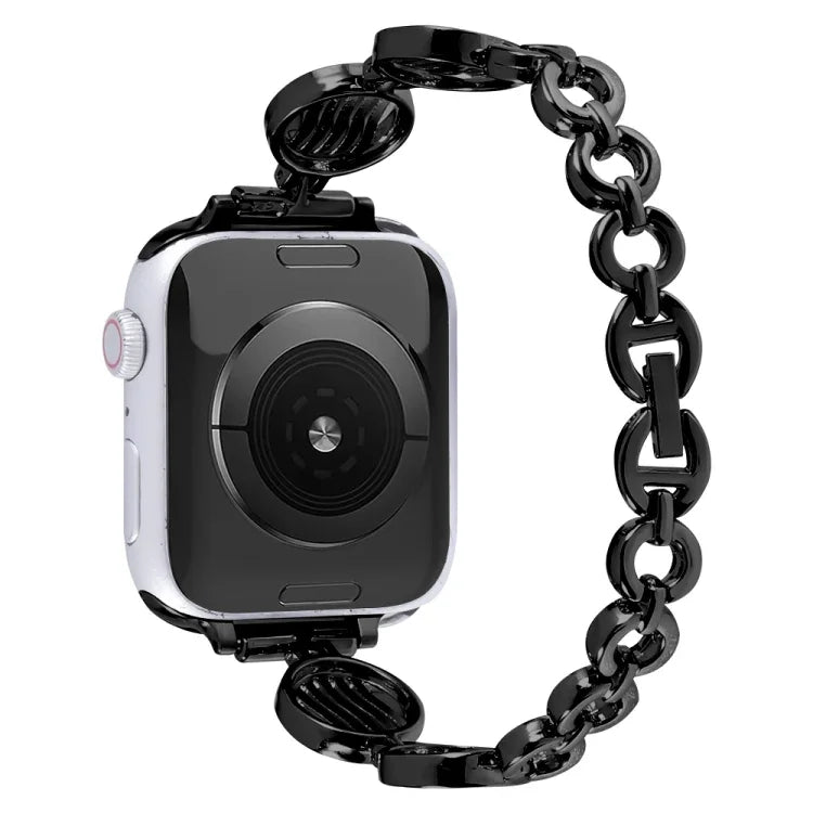 Dây đồng hồ kim loại họa tiết pha lê cho Apple Watch Series, 7 45mm / 6&SE&5&4 44mm / 3&2&1 42mm, 7 41mm / 6&SE&5&4 40mm / 3&2&1 38mm