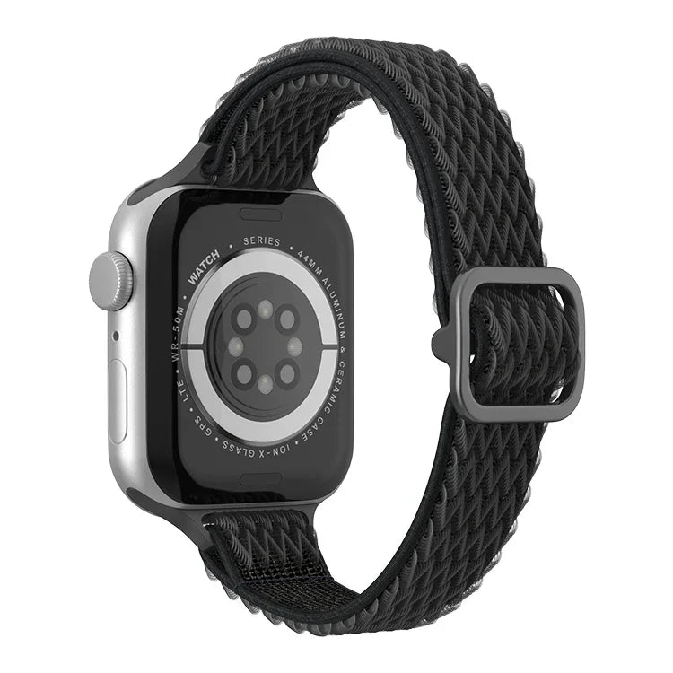 Dây đồng hồ nylon eo nhỏ sóng cho Apple Watch Series, 7 45mm / 6&SE&5&4 44mm / 3&2&1 42mm, 7 41mm / 6&SE&5&4 40mm / 3&2&1 38mm
