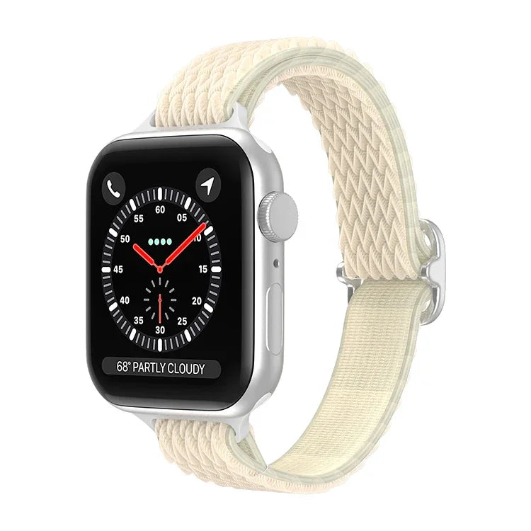 Dây đồng hồ nylon eo nhỏ sóng cho Apple Watch Series, 7 45mm / 6&SE&5&4 44mm / 3&2&1 42mm, 7 41mm / 6&SE&5&4 40mm / 3&2&1 38mm