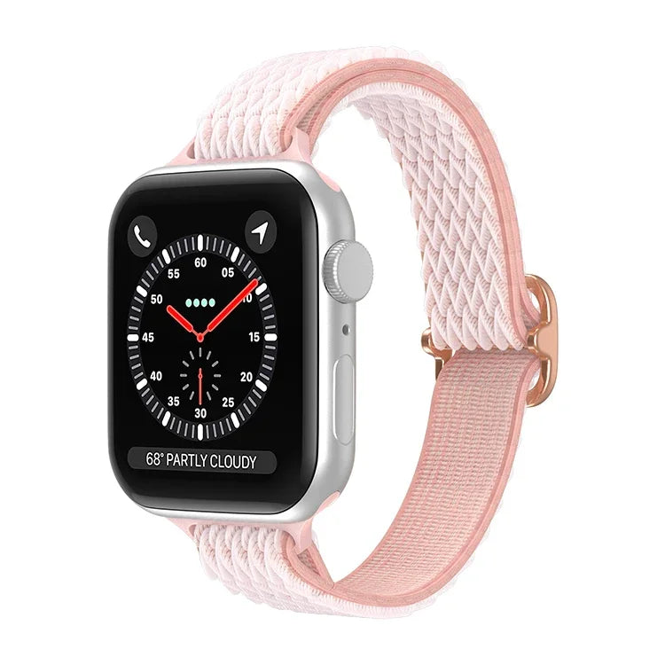 Dây đồng hồ nylon eo nhỏ sóng cho Apple Watch Series, 7 45mm / 6&SE&5&4 44mm / 3&2&1 42mm, 7 41mm / 6&SE&5&4 40mm / 3&2&1 38mm