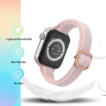 Dây đồng hồ nylon eo nhỏ sóng cho Apple Watch Series, 7 45mm / 6&SE&5&4 44mm / 3&2&1 42mm, 7 41mm / 6&SE&5&4 40mm / 3&2&1 38mm